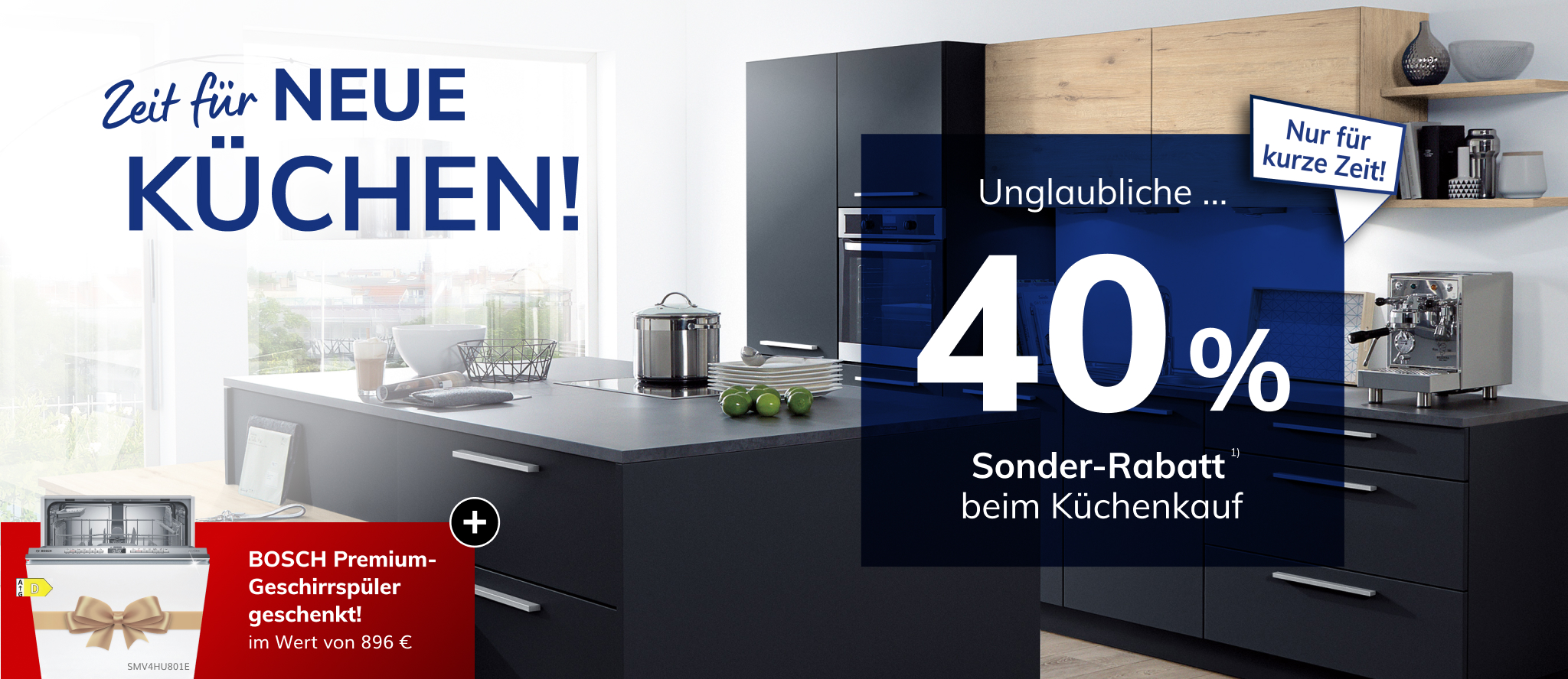 Küchenarena Header mit Geschirrspüler