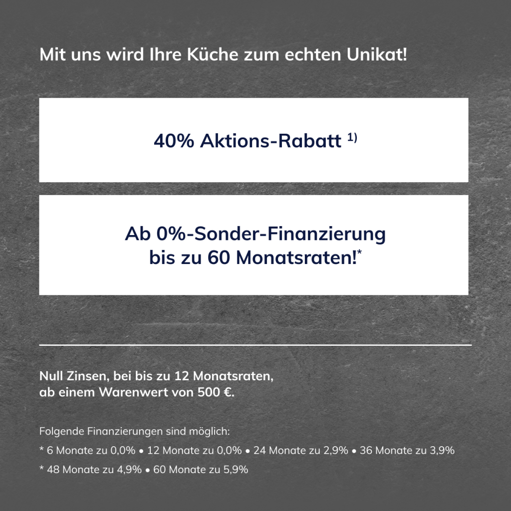 Aktionsrabatte und Finazierung