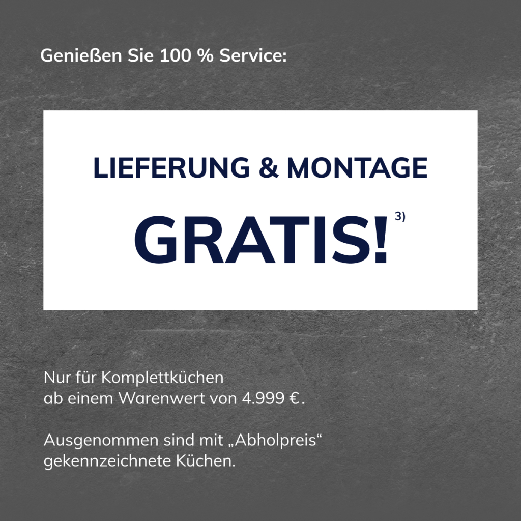 Lieferung & Montage Gratis Info